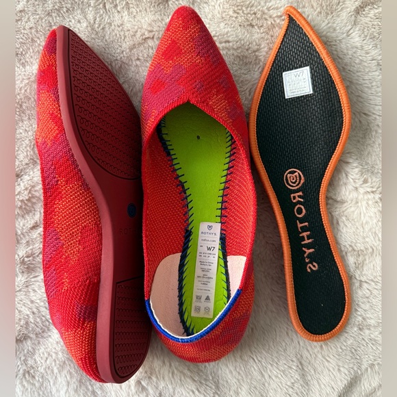 Rothy’s RARE The Point Red Botanicamo Size 7 - Picture 11 of 12